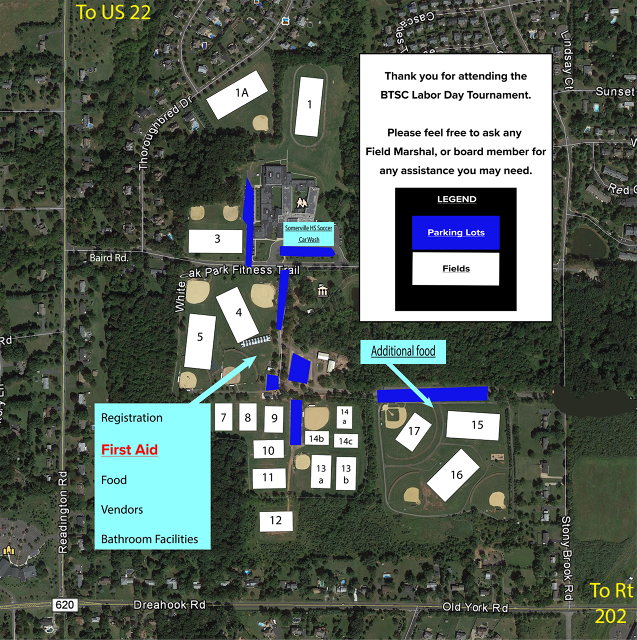 Field Locations Branchburg Travel Soccer Club